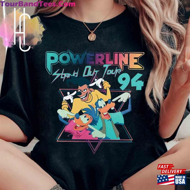 Disney Retro 90S A Goofy Movie Powerline Stand Out Tour Shirt Magic Kingdom Unisex T-Shirt Family Birthday Gift Adult Kid Toddler Tee Hoodie Sweatshirt 29Uf182839 – Utopia Fashion