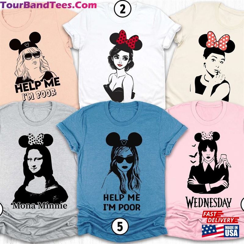 Disney Shirt For Women Help Me Im Poor Audrey Hepburn Minnie Sweatshirt Hoodie 29Uf166032 – Utopia Fashion