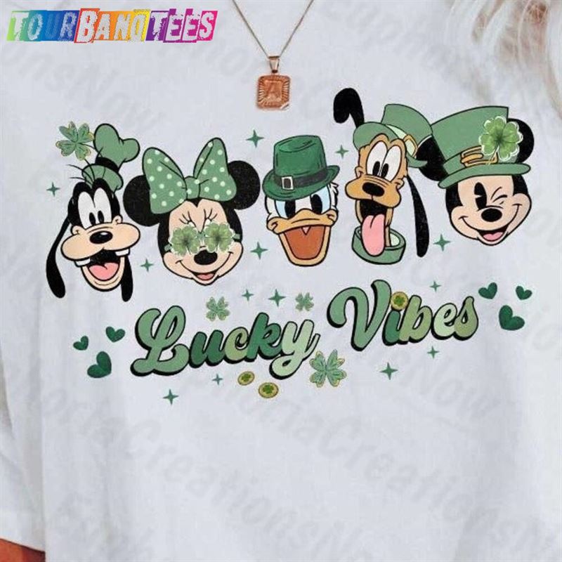 Disney St Patrick’S Day Shirt Mickey And Friends Lucky Vibes Matching T-Shirt Unisex 29Uf178286 – Utopia Fashion