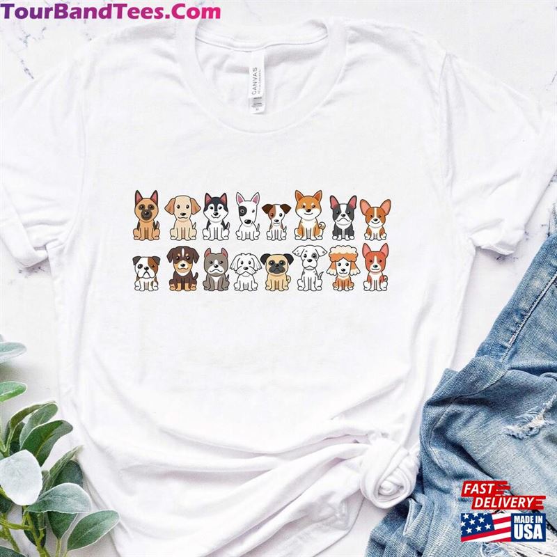 Dog Lover Animal T-Shirt Breeds In A Row Hoodie 29Uf172836 – Utopia Fashion