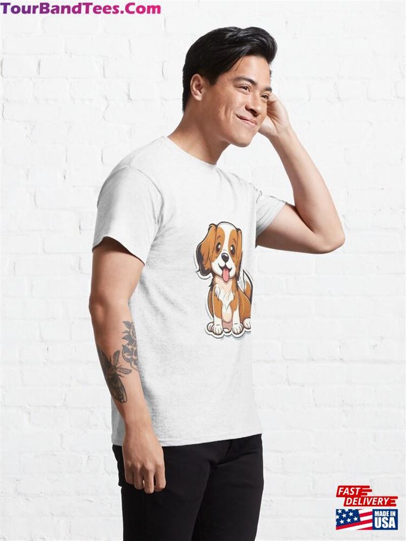 Dog Stickers Classic T-Shirt Unisex 29Uf182191 – Utopia Fashion