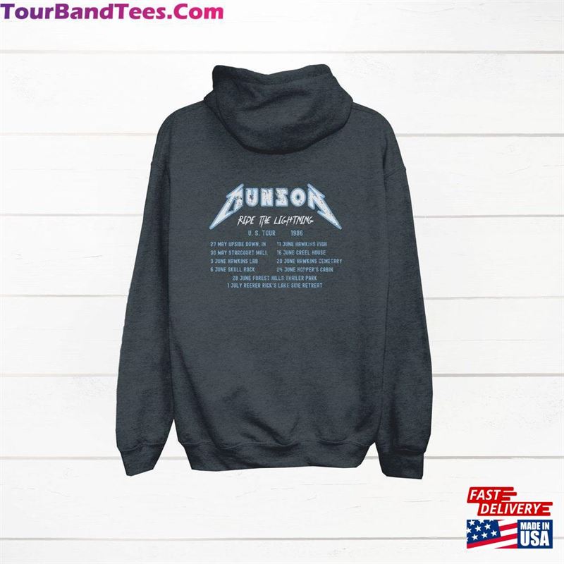 Eddie Munson Hoodie Retro Metallica Like Tour Shirt Gift Guitar Pick Sweatshirt 29Uf165549 – Utopia Fashion