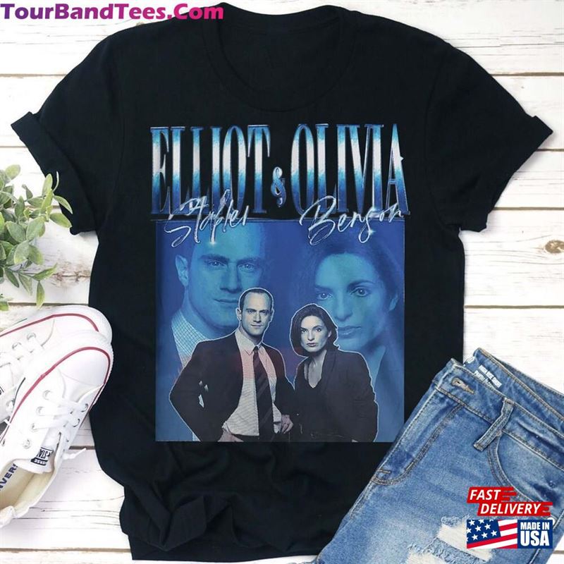 Elliot Stabler Olivia Benson T-Shirt Nypd Officer Homage Retro Unisex Classic 29Uf182805 – Utopia Fashion