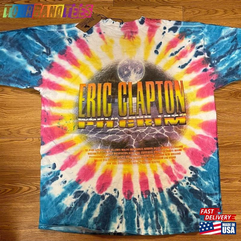 Eric Clapton Pilgrim World Tour Vintage Tie Dye T-Shirt Sweatshirt Classic 29Uf172524 – Utopia Fashion