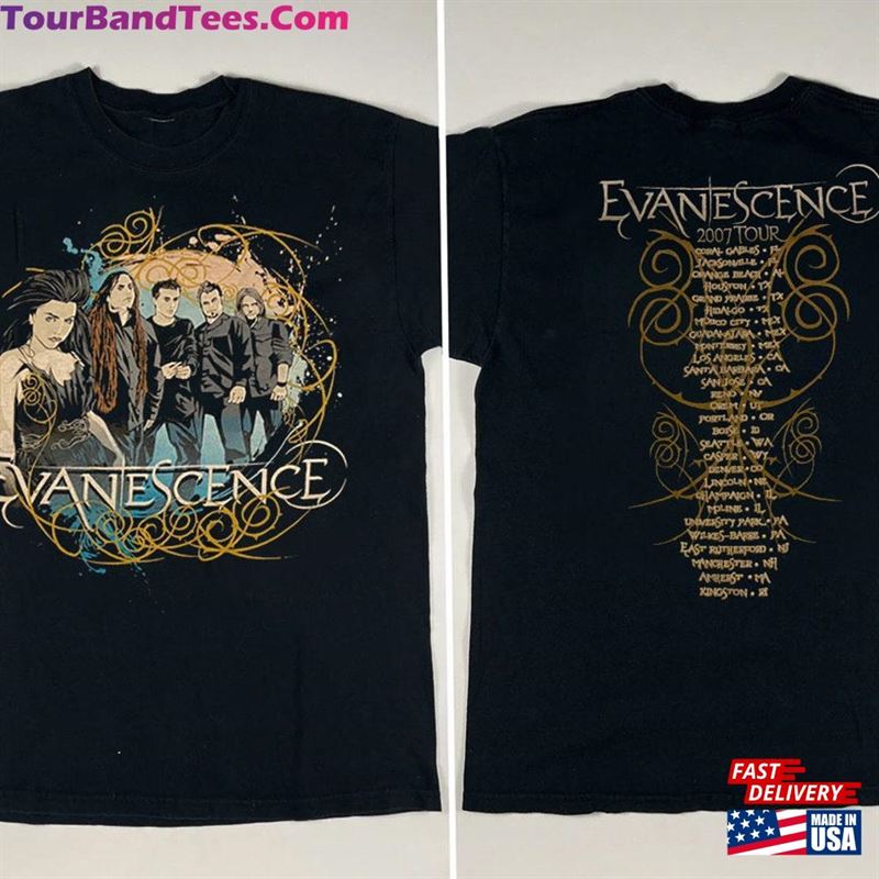 Evanescence T-Shirt Rock Band Music Tour Concert Graphic Tee Hoodie Classic 29Uf169489 – Utopia Fashion