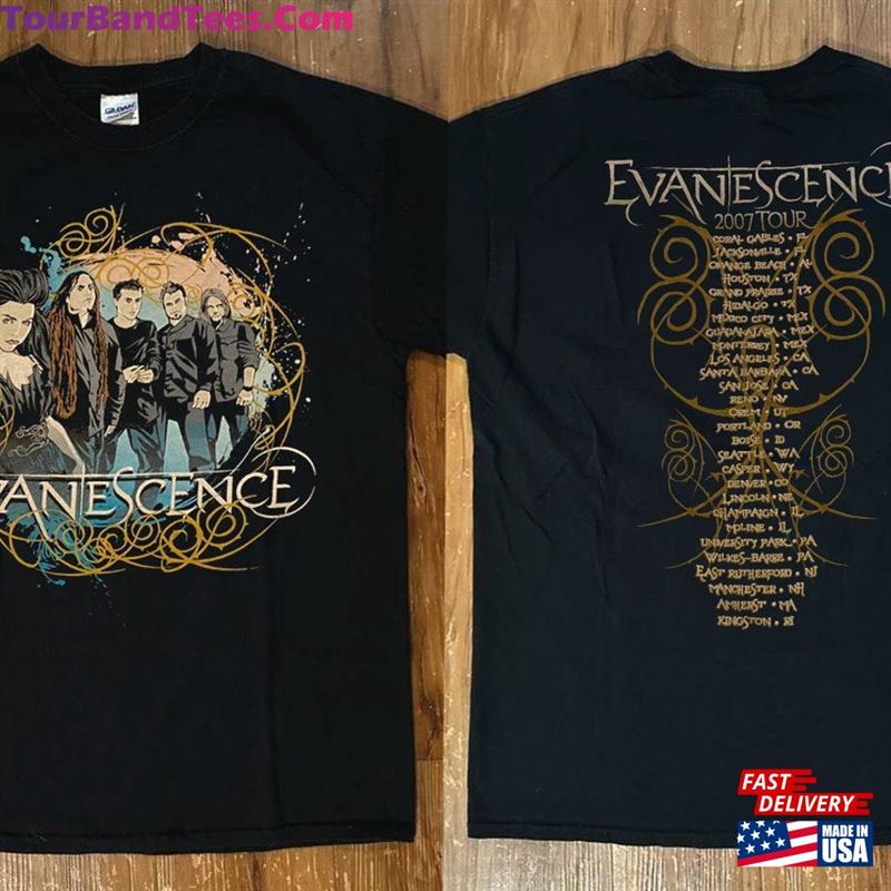 Evanescence T-Shirt Rock Band Music Tour Concert Graphic Tee Hoodie Classic 29Uf169489 – Utopia Fashion