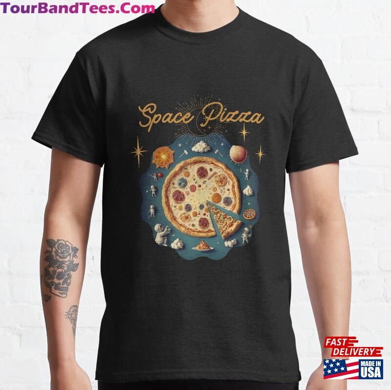 Fantasy On The Theme Of Pizza In Space Vintage Comics Classic T-Shirt Hoodie 29Uf186559 – Utopia Fashion