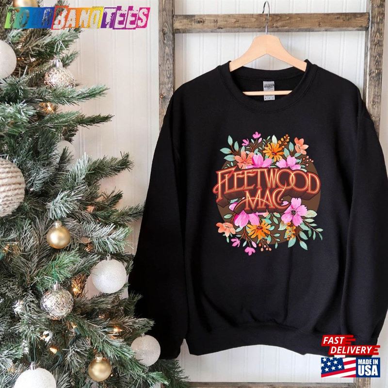 Fleetwood Mac Shirt Vintage Floral Retro Band Graphic Tee Stevie Nicks Classic Unisex 29Uf170395 – Utopia Fashion