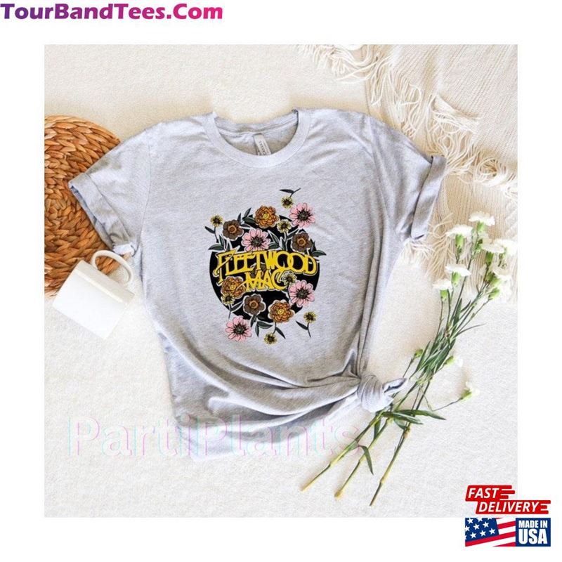 Fleetwood Mac T-Shirt Vintage Floral Retro Band Graphic Tee Gift Rock Lovers Unisex 29Uf168705 – Utopia Fashion