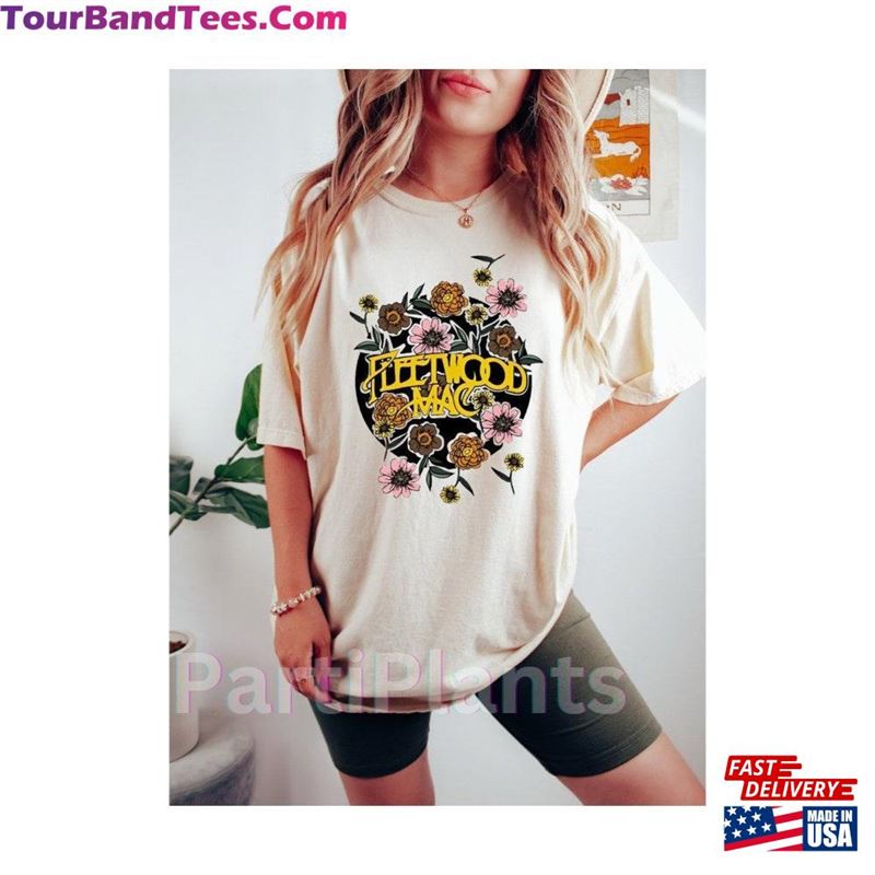 Fleetwood Mac T-Shirt Vintage Floral Retro Band Graphic Tee Gift Rock Lovers Unisex 29Uf168705 – Utopia Fashion