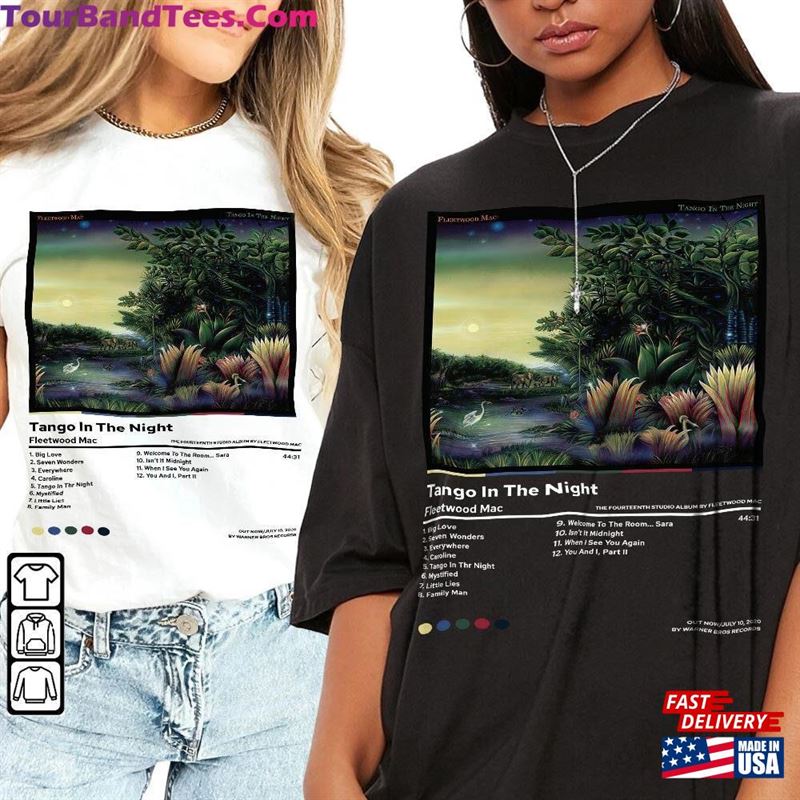 Fleetwood Mac Tango In The Night Album Tracklist Shirt Vintage Retro Graphic Tee Rap Unisex Gifts Fan T-Shirt 29Uf169241 – Utopia Fashion