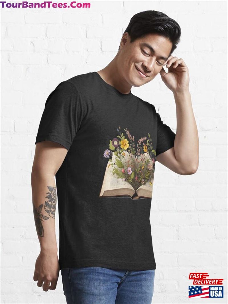 Flowers Of Learning Growing Out An Open Book Classic T-Shirt Sweatshirt Unisex 29Uf187050 – Utopia Fashion