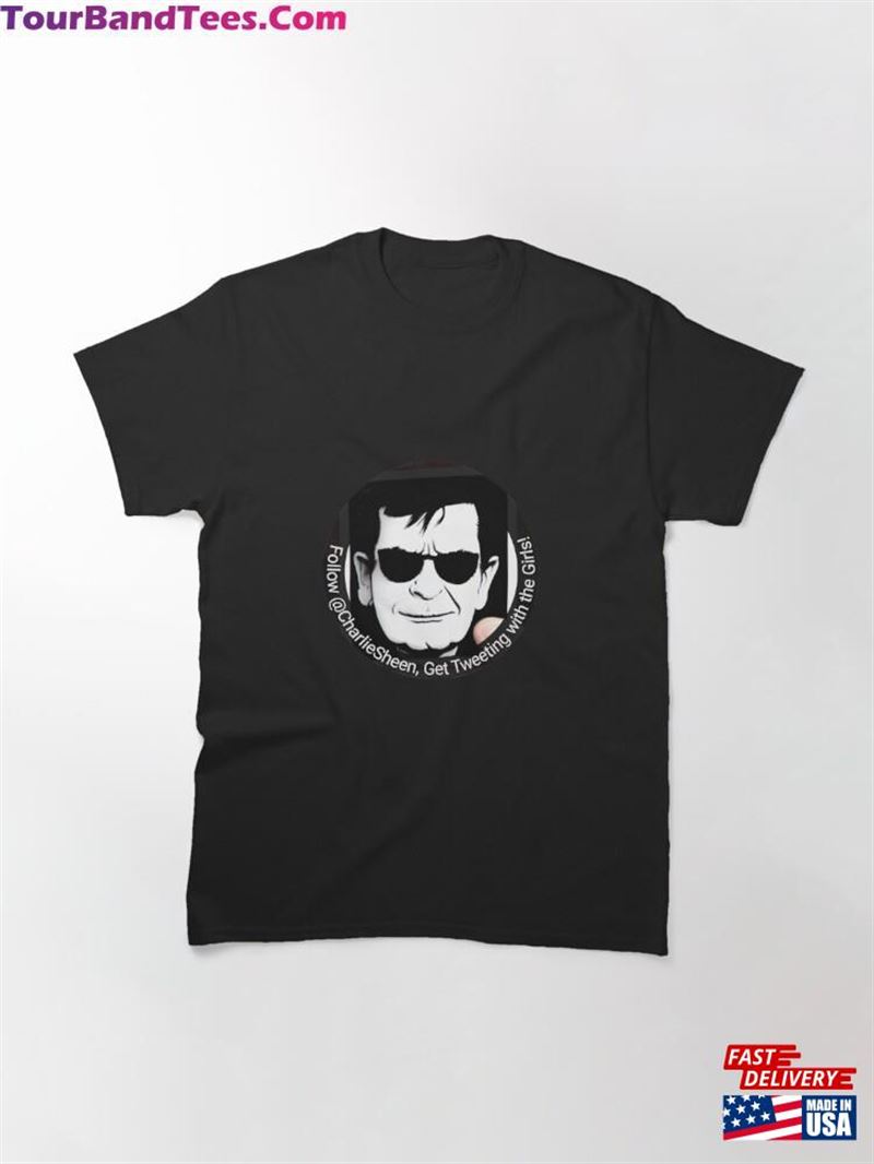 Fly High With Falcon Charlie Sheen Stickers! Classic T-Shirt 29Uf166236 – Utopia Fashion