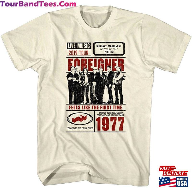 Foreigner Band Men’S T-Shirt Feels Like The First Time Tour Poster Graphic Tee Rock Group Live Concert Merch Vintage Music Hoodie Classic 29Uf168519 – Utopia Fashion