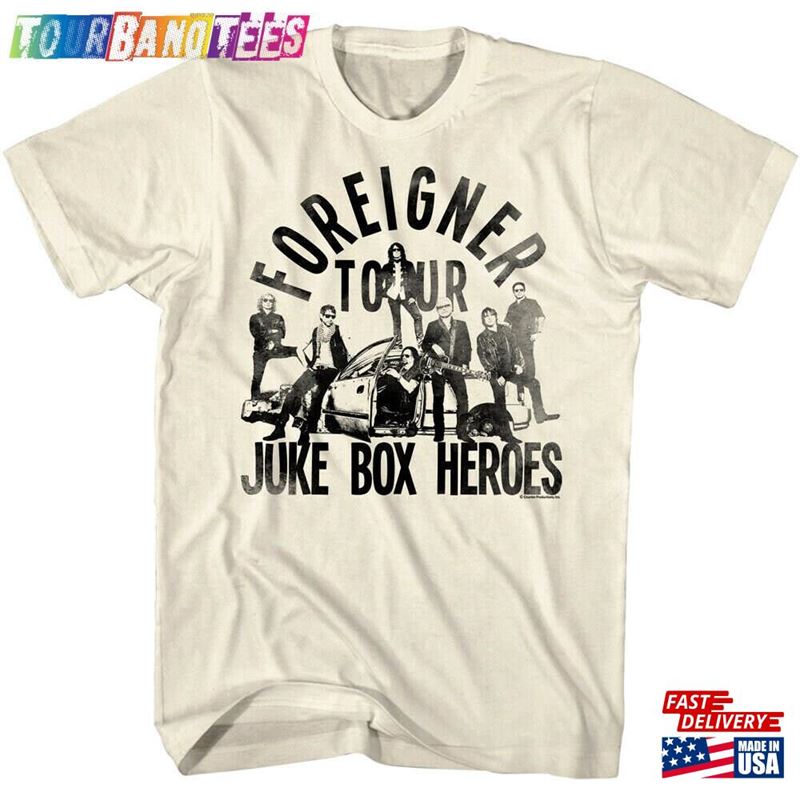 Foreigner T-Shirt Juke Box Heroes Tour Men’S Rock Classic 29Uf173459 – Utopia Fashion