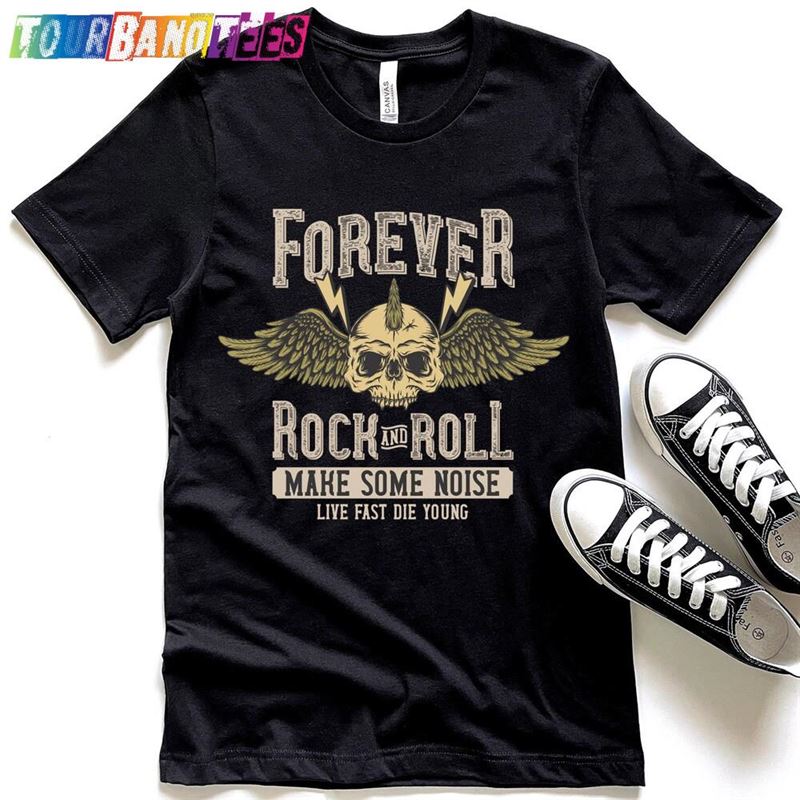 Forever Rock And Roll T-Shirt Music Guitar Shirt Classic Hoodie 29Uf166831 – Utopia Fashion