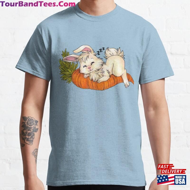 Funny Cute Bunny With Carrot Chibi Rabbit Classic T-Shirt Hoodie Unisex 29Uf181843 – Utopia Fashion