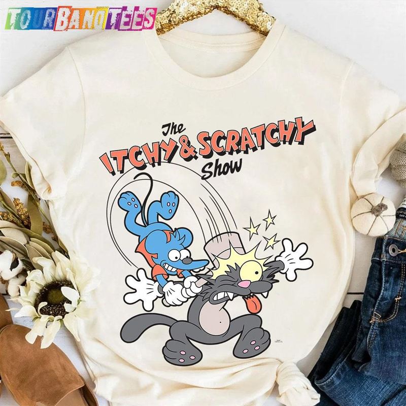 Funny The Simpsons Itchy Scratchy Hammer T-Shirt Classic 29Uf177627 – Utopia Fashion