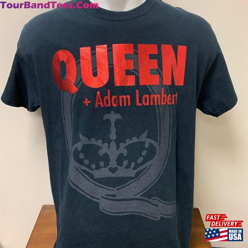 Gently Used Queen And Adam Lambert Tour T Shirt Sweatshirt Classic 29Uf167114 – Utopia Fashion