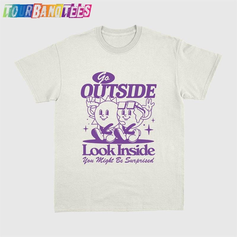 Go Outside Look Inside T-Shirt Retro Graphic Cartoon Hoodie 29Uf178601 – Utopia Fashion