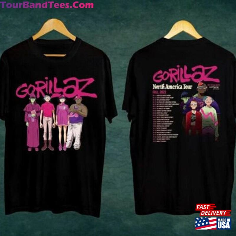 Gorillaz T-Shirt North America Tour Merch Classic Unisex 29Uf170179 – Utopia Fashion