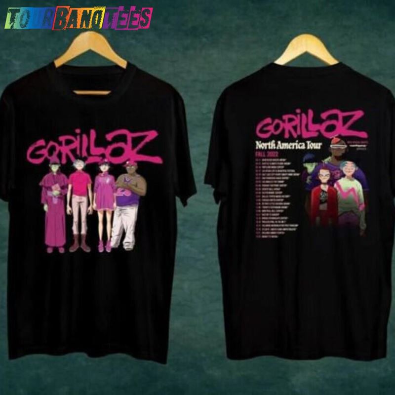 Gorillaz T-Shirt North America Tour Merch Unisex Hoodie 29Uf174640 – Utopia Fashion