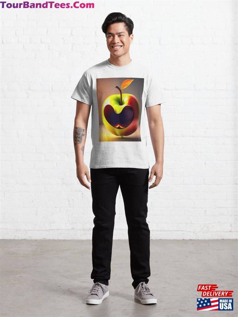 Graphic An Apple On Desk T-Shirt Classic 29Uf165997 – Utopia Fashion