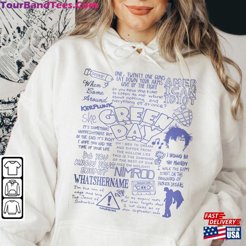 Green Day Doodle Art Shirt Sweatshirt Hoodie T-Shirt 29Uf187479 – Utopia Fashion