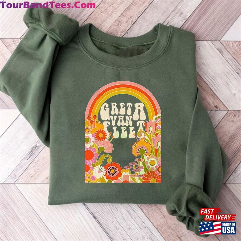 Greta Van Fleet Shirt Dream In Gold Tour Gvf Hoodie Sweatshirt 29Uf168262 – Utopia Fashion