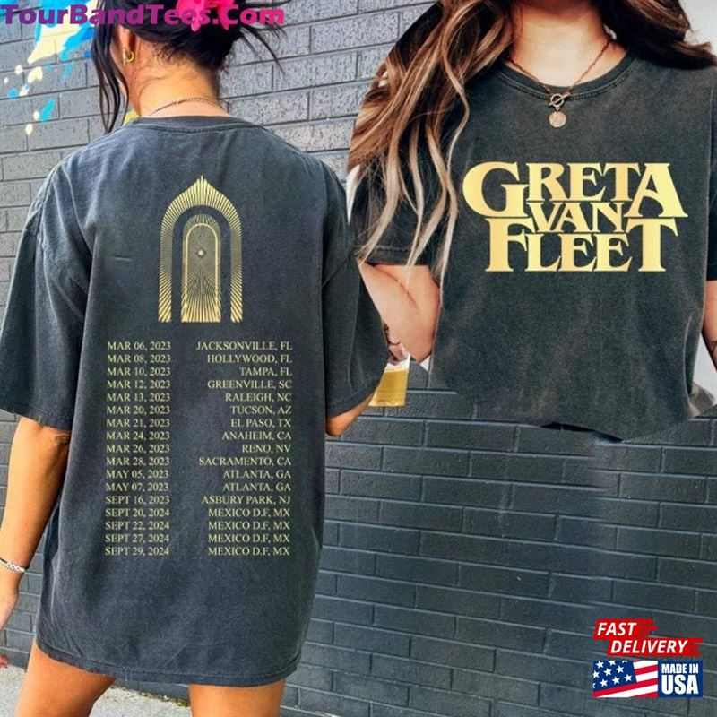 Greta Van Fleet Shirt Dreams In Gold Tour Sweathirt Rock Band Hoodie Sweatshirt 29Uf165367 – Utopia Fashion