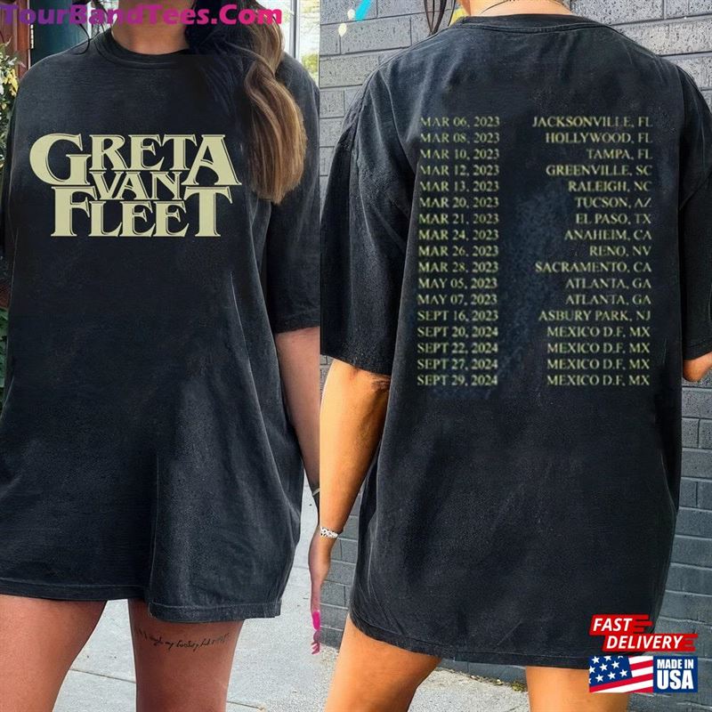 Greta Van Fleet Shirt Dreams In Gold Tour Sweathirt Rock Band Hoodie T-Shirt Classic 29Uf169185 – Utopia Fashion