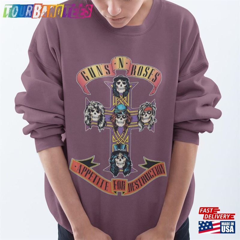 Guns N Roses Tour Shirt Band Sweatshirt Classic 29Uf173635 – Utopia Fashion