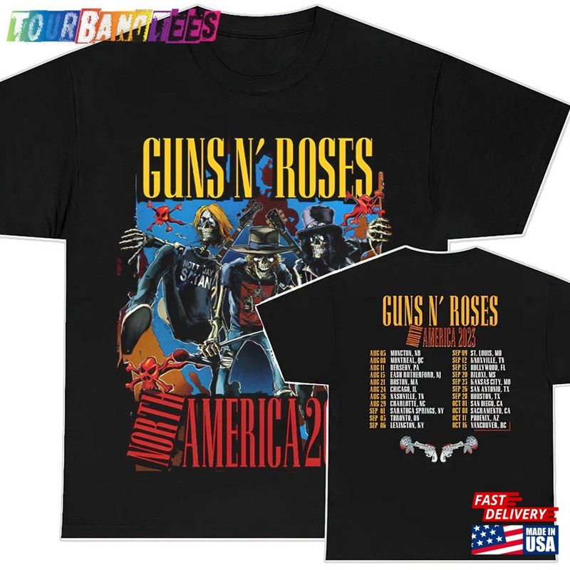 Guns N Roses North American Tour Shirt Tee Rock Band Sweatshirt Hoodie 29Uf166298 – Utopia Fashion