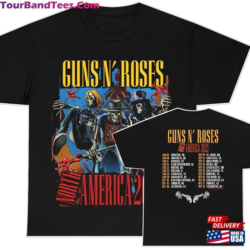 Guns N Roses North American Tour Shirt Tee Rock Band T-Shirt Hoodie 29Uf166710 – Utopia Fashion