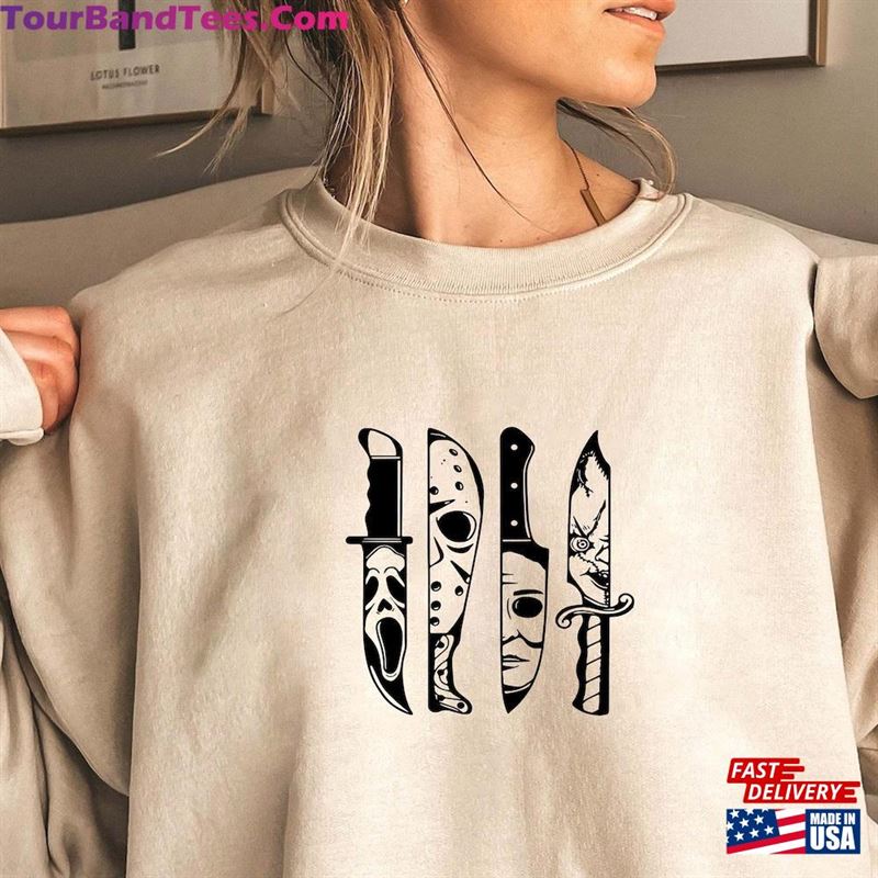 Halloween Sweatshirt Horror Movie Knife Sweater Scream T-Shirt Unisex 29Uf167351 – Utopia Fashion