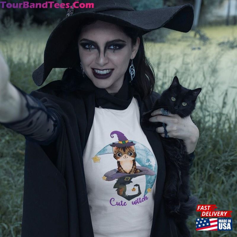 Halloween Tshirt Cat Witch Shirt For Women Sweatshirt Hoodie 29Uf167744 – Utopia Fashion