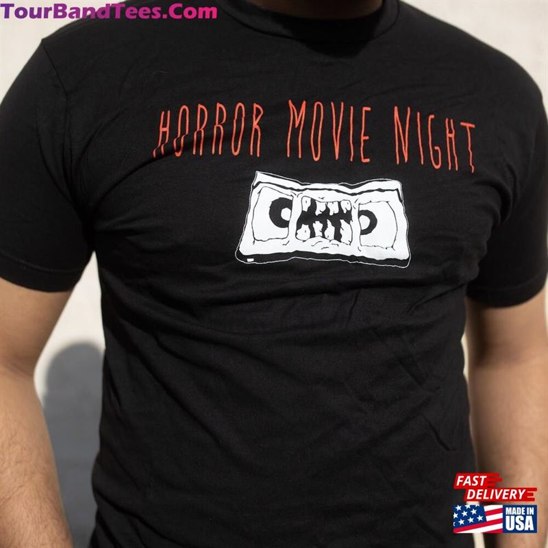 Horror Movie Night Podcast Logo Tee Vhs Of The Dead Evil Necronomicon Homage T-Shirt Classic 29Uf187322 – Utopia Fashion