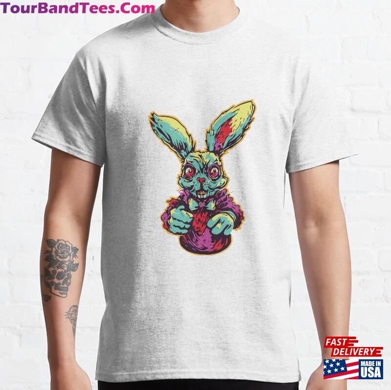 Horror Scary Retro Vintage Zombie Bunny Classic T-Shirt Hoodie Unisex 29Uf172687 – Utopia Fashion