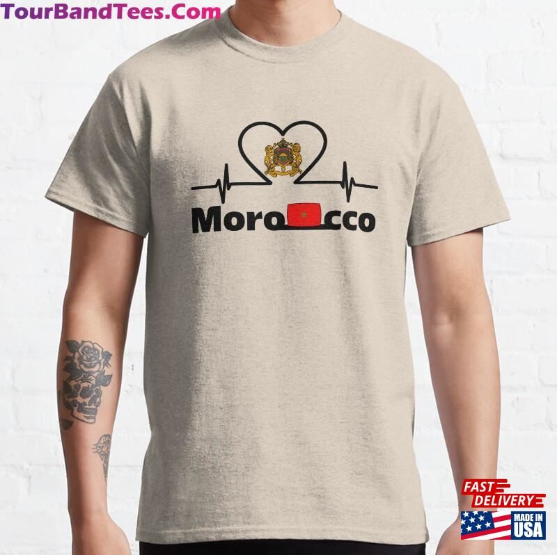 I Love Morocco Flag Heart Beat Maroc Atlas Lions Amazigh Classic T-Shirt Sweatshirt 29Uf172752 – Utopia Fashion