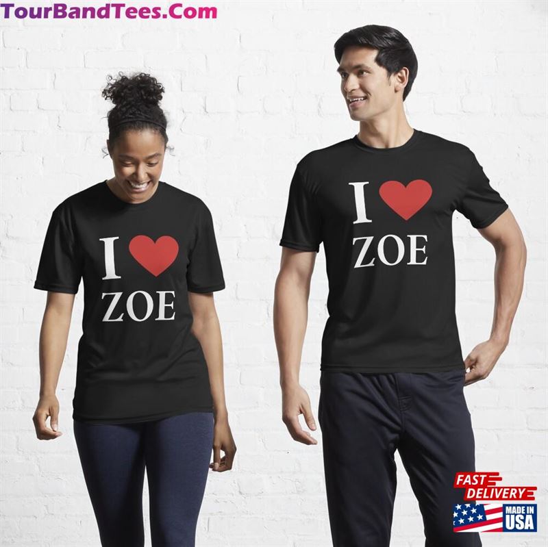 I Love Zoe Funny Active T-Shirt Unisex Hoodie 29Uf186914 – Utopia Fashion