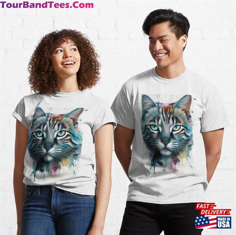 Ice Cat Portrait Classic T-Shirt Sweatshirt 29Uf182798 – Utopia Fashion