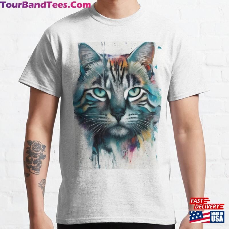 Ice Cat Portrait Classic T-Shirt Sweatshirt 29Uf182798 – Utopia Fashion