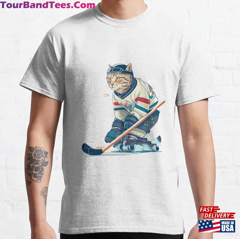 Ice Hockey Cat Vintage Retro Classic T-Shirt Unisex Sweatshirt 29Uf172570 – Utopia Fashion