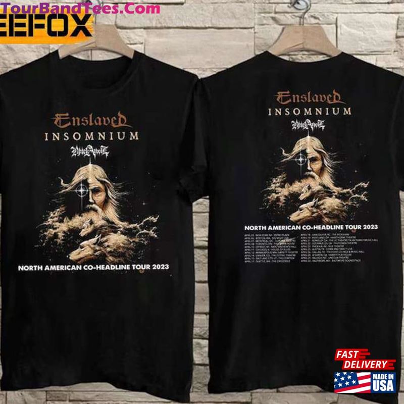 Insomnium Enslaved North American Co Headline Tour T-Shirt Classic 29Uf187541 – Utopia Fashion