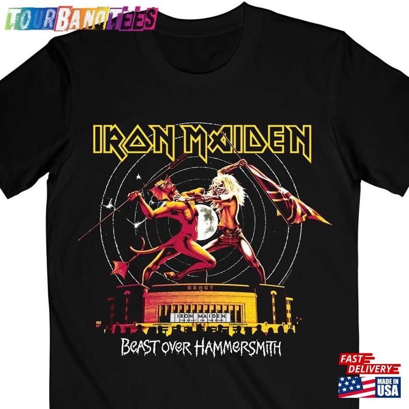 Iron Maiden Adult T-Shirt Beast Over Hammersmith Eddie Devil Tonal Hoodie 29Uf174078 – Utopia Fashion