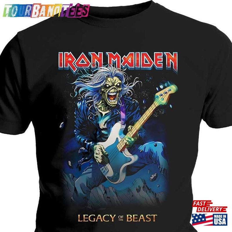 Iron Maiden Adult T-Shirt Eddie On Bass Official Licensed Design Unisex 29Uf174015 – Utopia Fashion