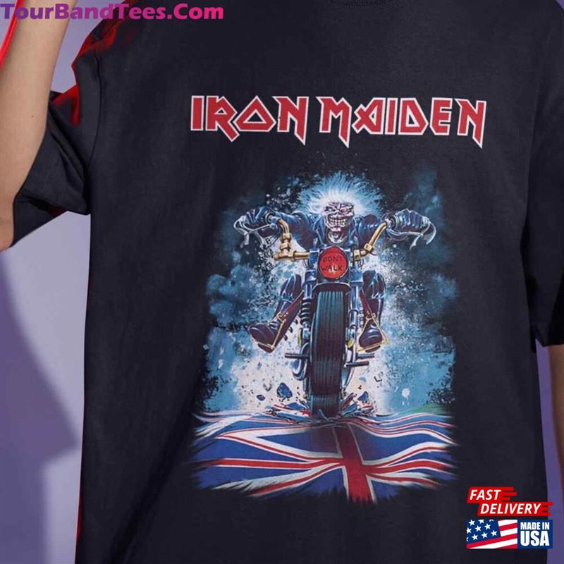 Iron Maiden Eddie Biker Textile Don’T Walk Uk Flag Tee Shirt Sweatshirt Hoodie Unisex 29Uf167398 – Utopia Fashion