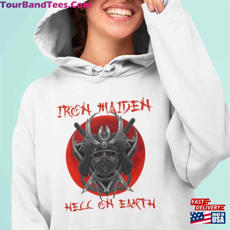 Iron Maiden Hell On Earth Senjutsu Studio Album Shirt Sweatshirt Tee Eddie Red Circle Hoodie T-Shirt 29Uf167392 – Utopia Fashion