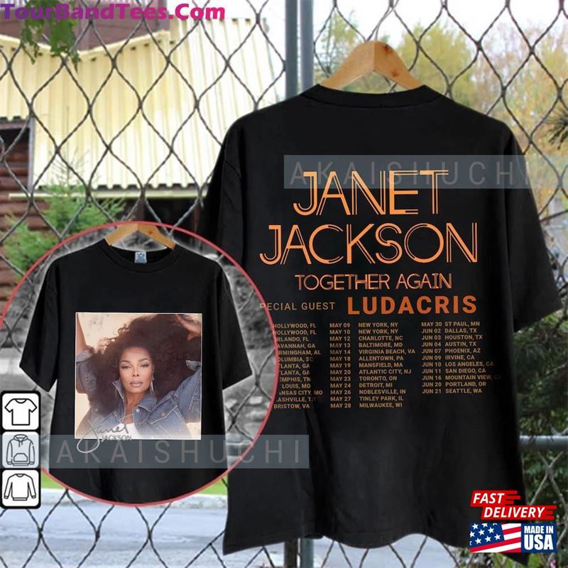 Janet Jackson Together Again Tour Sides Album Tracklist T-Shirt Music Rock Band Retro Gift For Fans Hoodie 29Uf168143 – Utopia Fashion