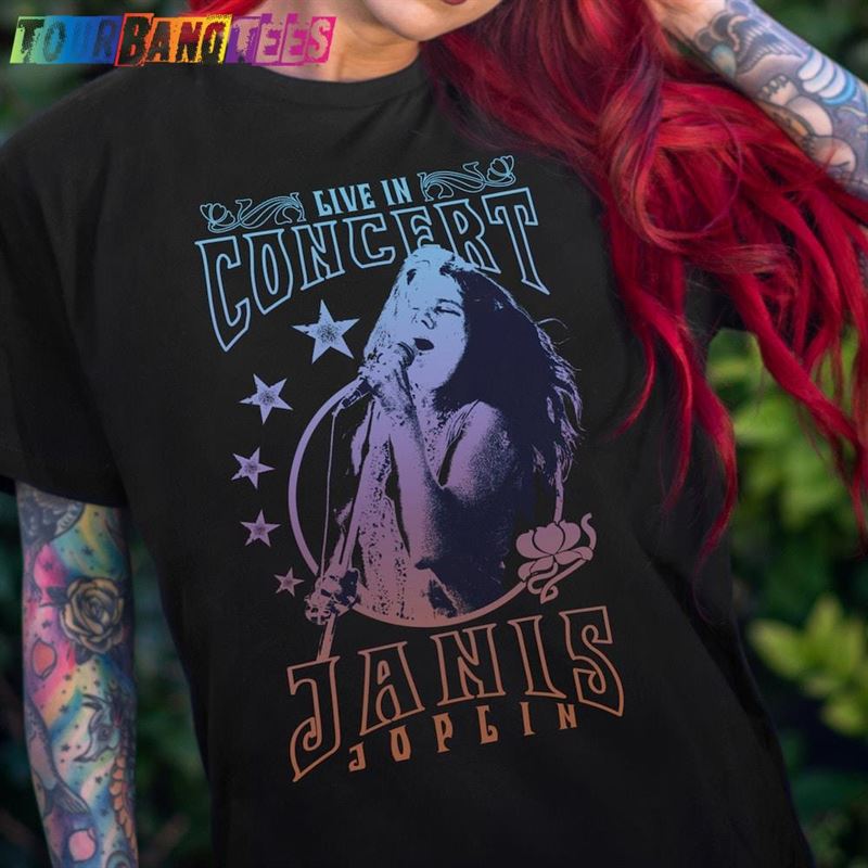 Janis Joplin Live In Concert New Boyfriend T-Shirt (Jns0083 189Blk) Music Unisex Hoodie 29Uf180075 – Utopia Fashion